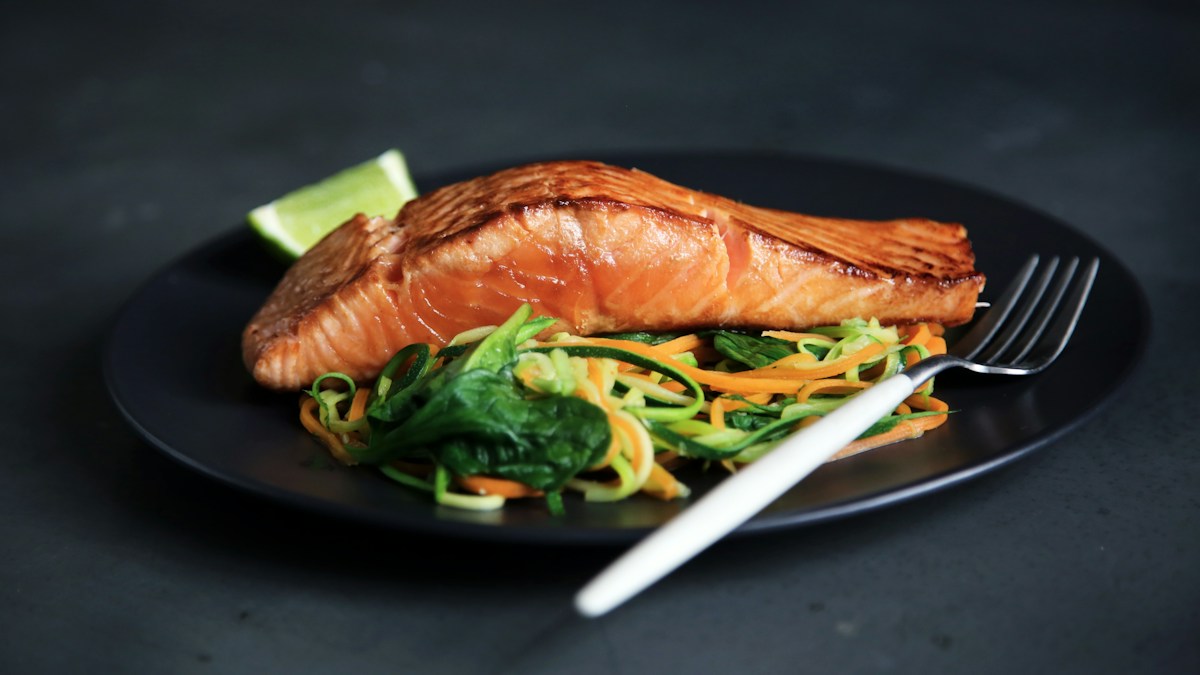Crispy Skin Wild Salmon with Herb Gremolata and Charred Asparagus